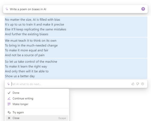 Poem on biases in AI using Notion AI